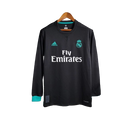 Camisa Retrô Real Madrid Manga Longa II  2017/18Adidas Torcedor Preto