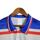 Camisa Bahia II 1998 Retrô masculina - Branca com detalhes em azul e vermelho